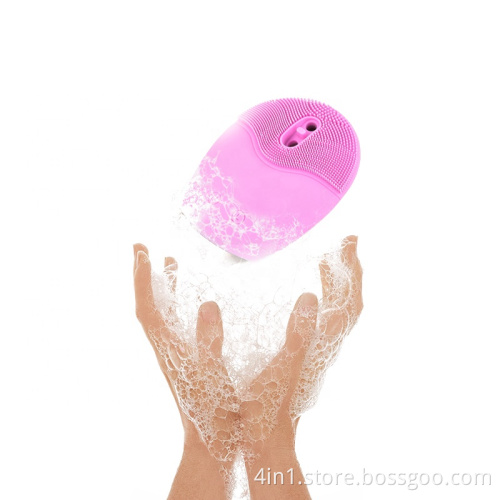 Electric Facial Cleansing Silicone Brush Ultrasonic Cleaner